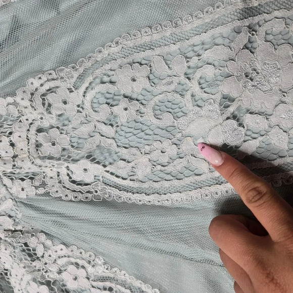 For Love & Lemons Blue Bell Lace Romper - Picture 8 of 10